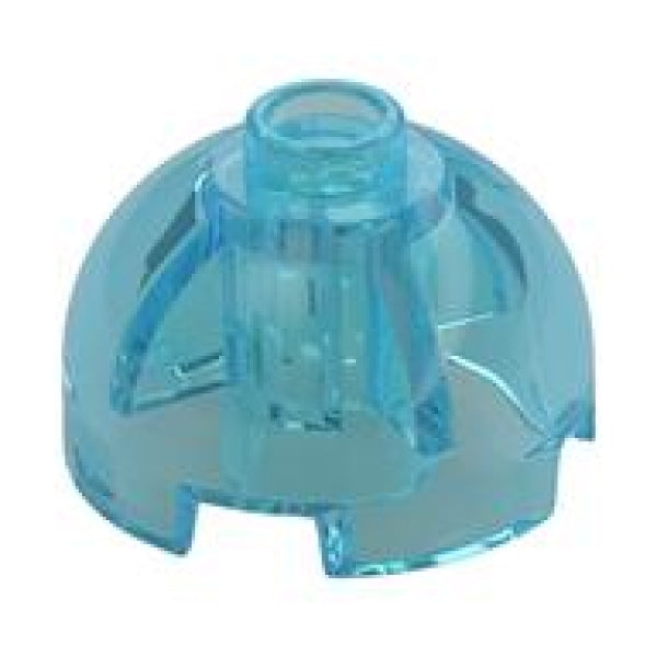 LEGO Steen 2x2 Rond Koepel Top TRANS LICHTBLAUW (100 stuks)