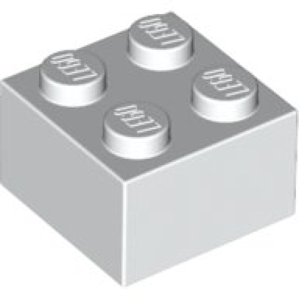 LEGO Steen 2x2 WIT (100 stuks)