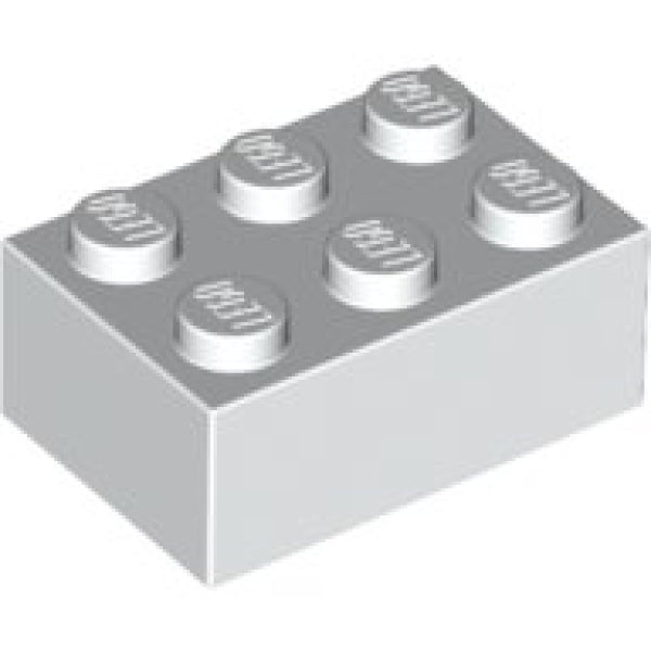 LEGO Steen 2x3 WIT (100 stuks)