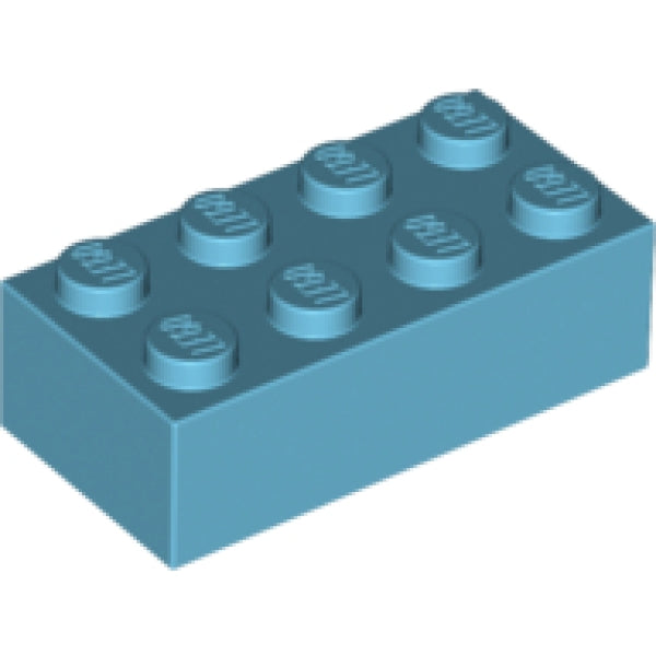 LEGO Steen 2x4 AZUURBLAUW (100 stuks)