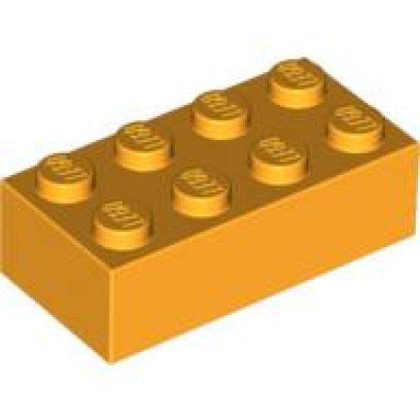 LEGO Steen 2x4 OKERGEEL (100 stuks)