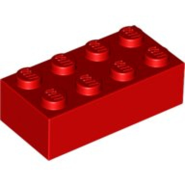 LEGO Steen 2x4 ROOD (100 stuks)
