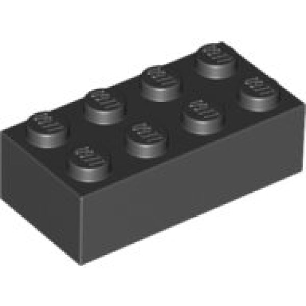 LEGO Steen 2x4 ZWART (100 stuks)