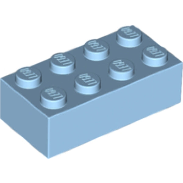 LEGO Steen 2x4 ZANDBLAUW (100 stuks)