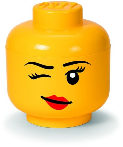 LEGO Opbergbox Hoofd L Girl Knipoog
