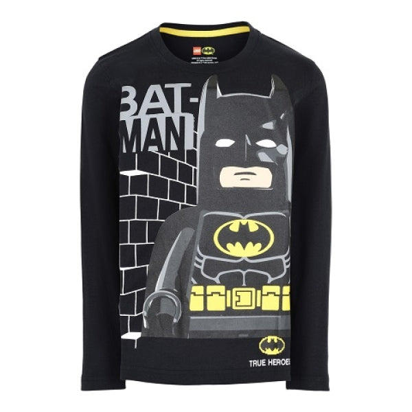 LEGO T-Shirt Batman ZWART (M12010296 - Maat 110)
