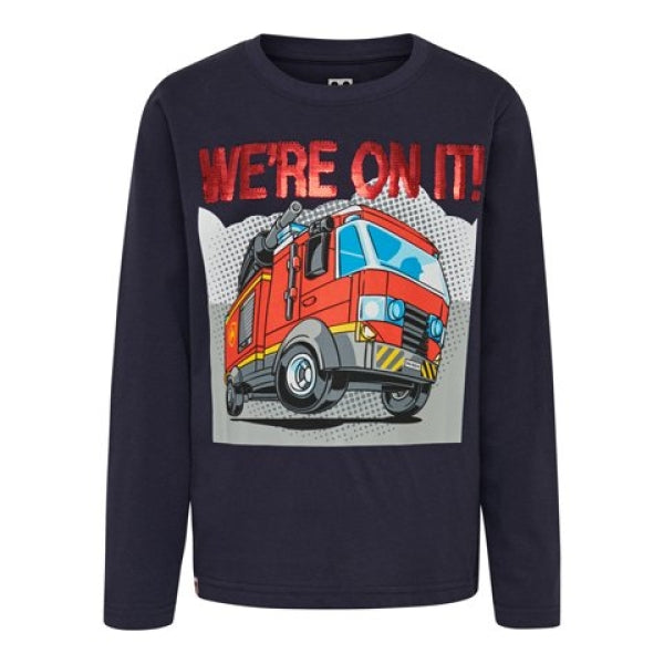 LEGO T-Shirt City Brandweer DONKERBLAUW (CM-51129 - Maat 92)