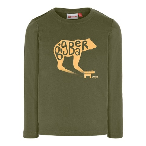 LEGO T-Shirt DONKERGROEN (LWTIAS 603 - Maat 104)