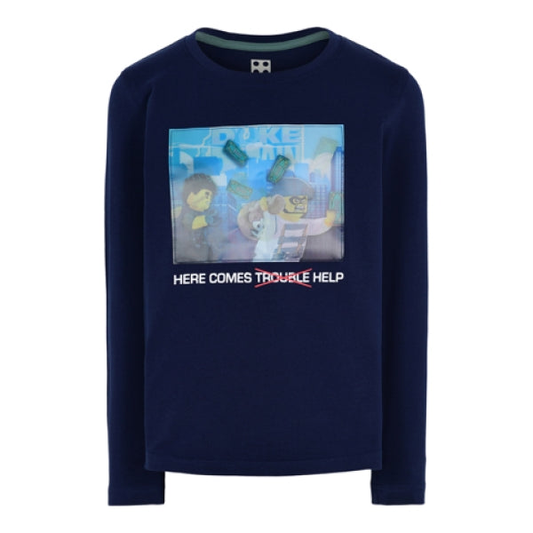 LEGO T-shirt City DONKERBLAUW (M12010035 - Maat 122)