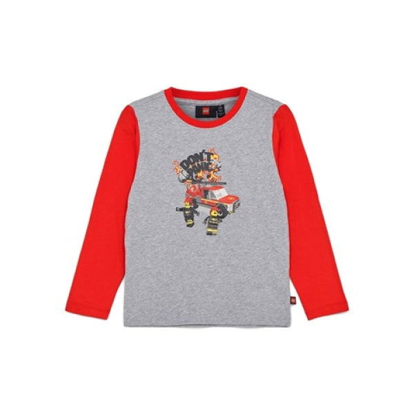 LEGO T-shirt City LICHTGRIJS (LWTANO 123 - Maat 128)