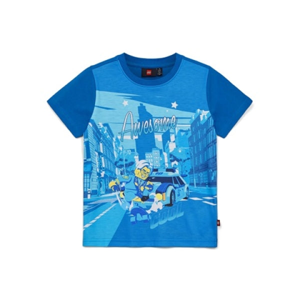 LEGO T-shirt City BLAUW (LWTANO 124 - Maat 140)