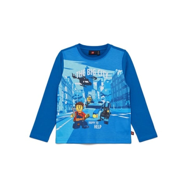 LEGO T-shirt City BLAUW (LWTANO 122 - Maat 134)