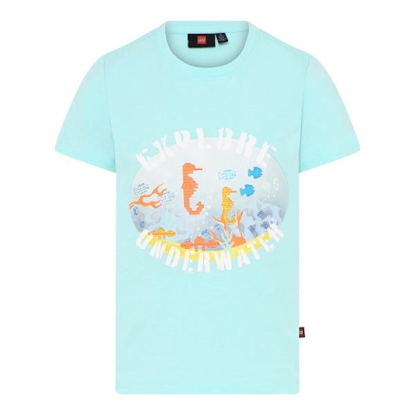 LEGO T-shirt Explore LICHTTURQUISE (LWTAYLOR 309 - Maat 104)