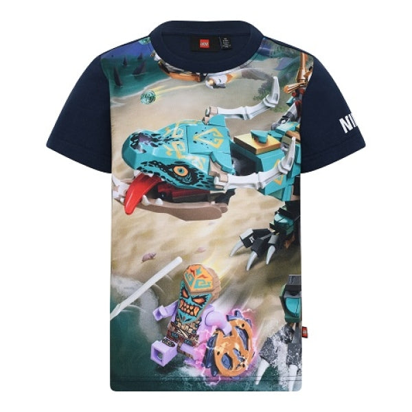 LEGO T-shirt Ninjago DONKERBLAUW (LWTAYLOR 323 - Maat 110)