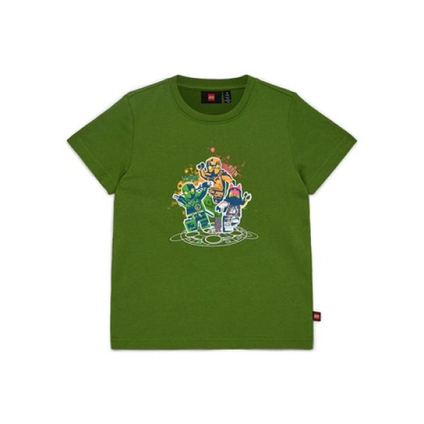 LEGO T-shirt Ninjago DONKERLIME (LWTANO 208 - Maat 104)