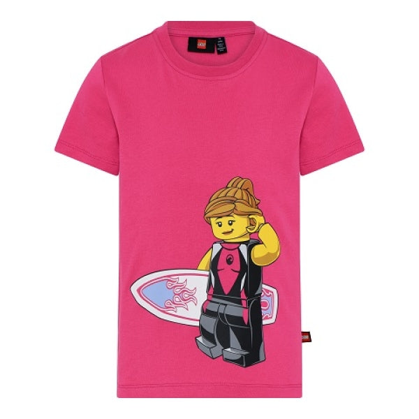LEGO T-shirt Surferbabe DONKERROZE (LWTAYLOR 311 - Maat 104)