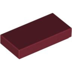 LEGO Tegel 1x2 DONKERROOD (100 stuks)