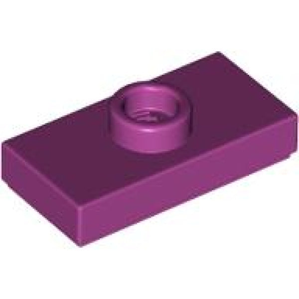 LEGO Plaat 1x2 met Nop MAGENTA (100 stuks)