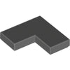 Image of LEGO Tegel 2x2 Hoek DONKERGRIJS (100 stuks)