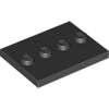 Image of LEGO Tegel 3x4 met 4 Noppen ZWART (100 stuks)