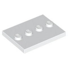 LEGO Tegel 3x4 met 4 Noppen WIT (100 stuks)