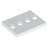 Image of LEGO Tegel 3x4 met 4 Noppen WIT (100 stuks)