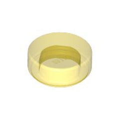 LEGO Tegel Rond 1x1 TRANSPARANT GEEL (100 stuks)