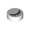Image of LEGO Tegel Rond 1x1 met Dicht Oog WIT (100 stuks)