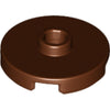 Image of LEGO Tegel Rond 2x2 met Nop BRUIN (100 stuks)