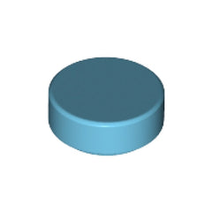 LEGO Tegel Rond 1x1 AZUURBLAUW (100 stuks)