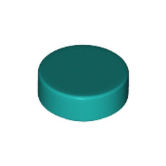 LEGO Tegel Rond 1x1 DONKERTURQUOISE (100 stuks)