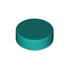 Image of LEGO Tegel Rond 1x1 DONKERTURQUOISE (100 stuks)