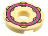 Image of LEGO Tegel Rond 2x2 met Gat Tamboerijn  BEIGE (10 stuks)
