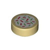 Image of LEGO Tegel Rond 1x1 Koekje Sprinkels BEIGE (10 stuks)