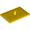 Image of LEGO Treinplaat 4x6 met pin GEEL