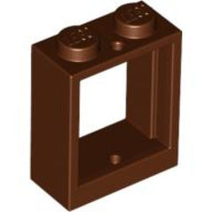 LEGO Venster 1x2x2 BRUIN (100 stuks)